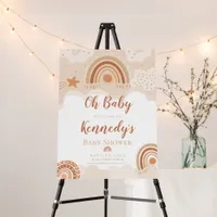 Boho Rainbow Oh Baby Welcome Sign