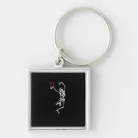 Skeleton Hand Heart Valentines Day Keychain
