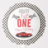 Fast One Race Car Boy 1st Birthday Party Balloon