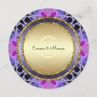 Crystal Boho Magic Round Wedding Menu Cards