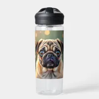 Adorable Pug Close up | Cute Dog Personalized Water Bottle