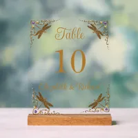 Fantasy Fairy Tale Wedding Table Number  Acrylic Sign