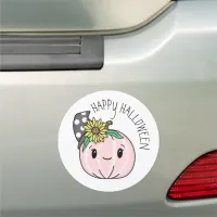 Happy Halloween | Pink Pumpkin   Car Magnet