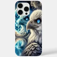 Celestial Eagle Watching Over Glowing Ocean iPhone 16 Pro Max Case