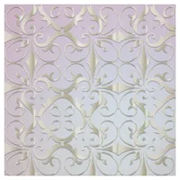 Luxury Baroque Gold Damask Pattern On Pastel Ombre Fabric