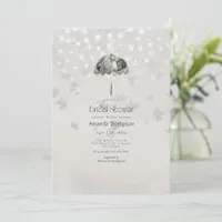 Vintage Autumn - Fall White Bridal Shower Invitation