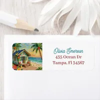 Beach Home Coastal Art Label