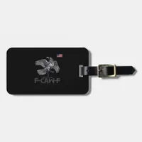 F-Caw-F Cow Funny Bird USA Vintage Flag Funny Humo Luggage Tag