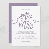 Lavender-Purple Wedding Invitations | Brush Script