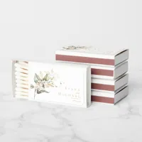 Pearl Blush Floral Elegance Wedding ID989 Matchboxes