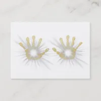 *~* Reiki Healing Energy Gold Foil Hands Business Card