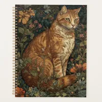 Art Nouveau Style Cat in a Garden Planner