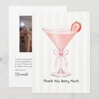 Thank You Berry Much Pink Martini Bachelorette Card