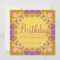 Pretty Sweet Pastels Birthday Party Invitation