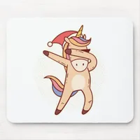 unicorn christmas mouse pad