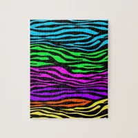 abstract Colorful Zebra Stripes Jigsaw Puzzle