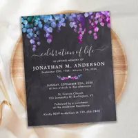 Budget Rustic Purple Greenery Celebration Of Life 