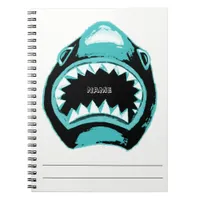 Shark Watercolor Green Illustration Notebook