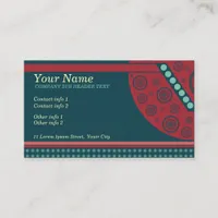 Modern Retro Circle Stripes w/ Logo Business Card