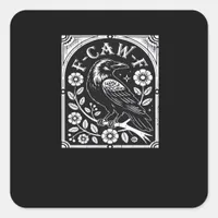 F-Caw-F Crow Aesthetic Casual Square Sticker