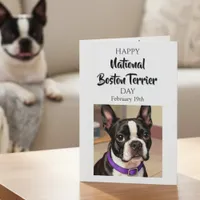 Happy National Boston Terrier Day | Feb 19th Card