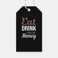 Eat Drink And Be Meowy Creative Style Gift Tags