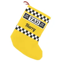 New York Yellow Taxi Cab Driver Off Duty Small Christmas Stocking