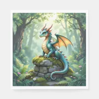 Dragon Themed Boy's Birthday Party Napkins