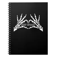 Skeleton Heart And Hands Classic Design  Notebook