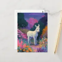 An Adorable Donkey Colorful Postcard