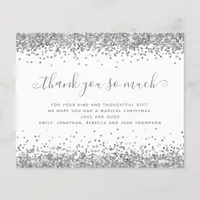 PAPER | Silver Glitter Christmas Thank You