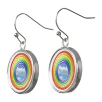 Earring - Circular Rainbow and Clouds Earrings