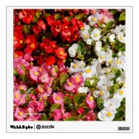 Colorful Wax Begonias Wall Decal