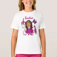 Pretty Princess and Unicorn Personalized Shirt