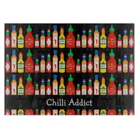 Chili Addict Spicy Food Lover Patterned Cutting Board