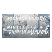 Christmas Watercolor Winter Wonderland Decoration Door Sign