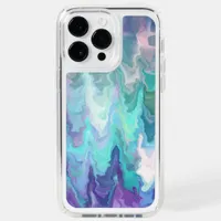 Purple and Blue Abstract Art Speck iPhone 14 Pro Max Case