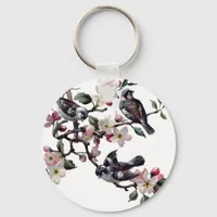 Vintage Birds Keychain