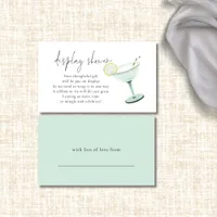 Margarita Cocktail Bridal Display Shower Enclosure Card