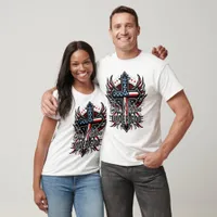 One Nation Under God Winged Cross T-Shirt