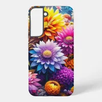 Colorful Watercolor Flowers   Samsung Galaxy S22+ Case