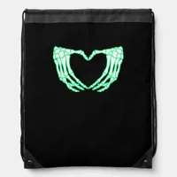 Skeleton Hands, Heart, Xray Halloween Costume Drawstring Bag