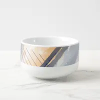 Modern Abstract Art Brushstrokes Soup Mug