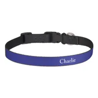 Custom Personalized Name Photo Art Deep Blue Med Pet Collar