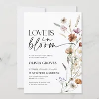 Love Is in Bloom Bridal Shower Invitation Rustic