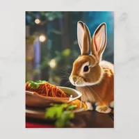Bunny Eats Spaghetti Postcard