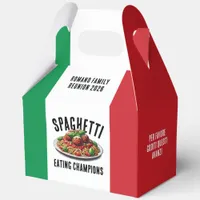 Funny Spaghetti Eating Champions Family Reunion Favor Boxes