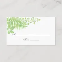 Watercolor Greenery Foliage Wedding Place Card