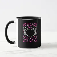 Skeleton Hand Heart Valentines Day Funny Viral Mug