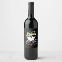 Eat Drink And Be Scary Happy Halloween Day Wine Label